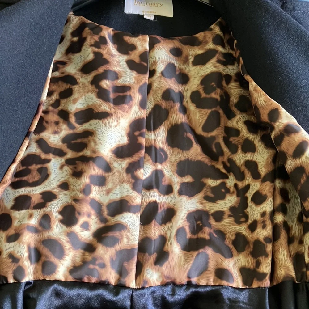 Laundry by Shelli Segal wool coat in dark navy - Picture 8 of 10